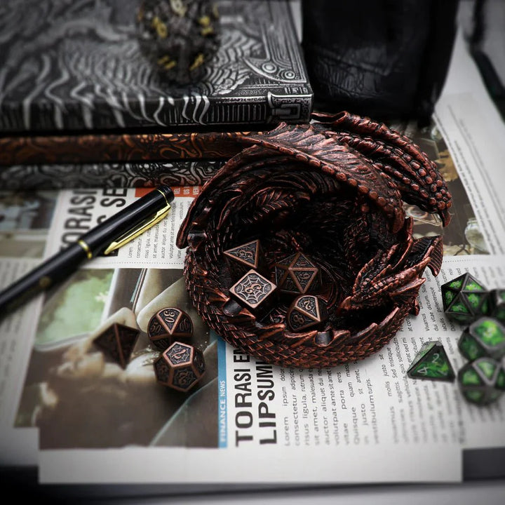 Dragon Guard Dice Set - Antique Copper by Haxtec