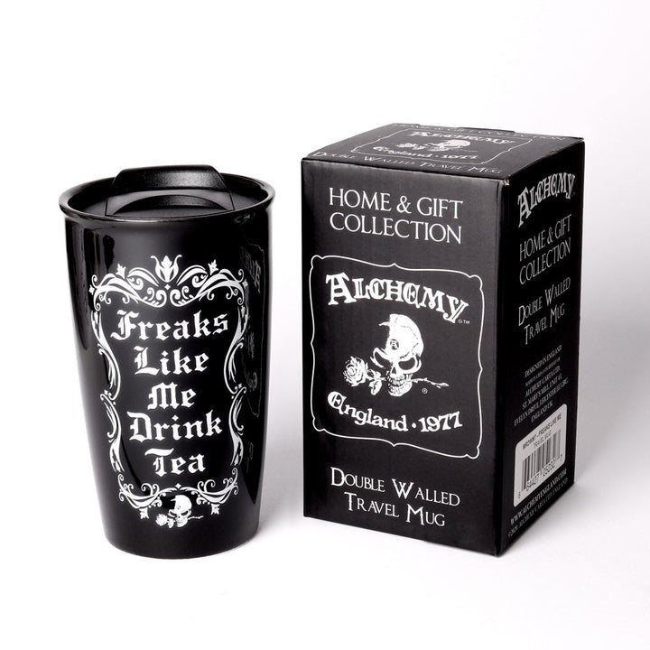 Freaks Like Me Drink Tea Double Walled Mug by Alchemy of England