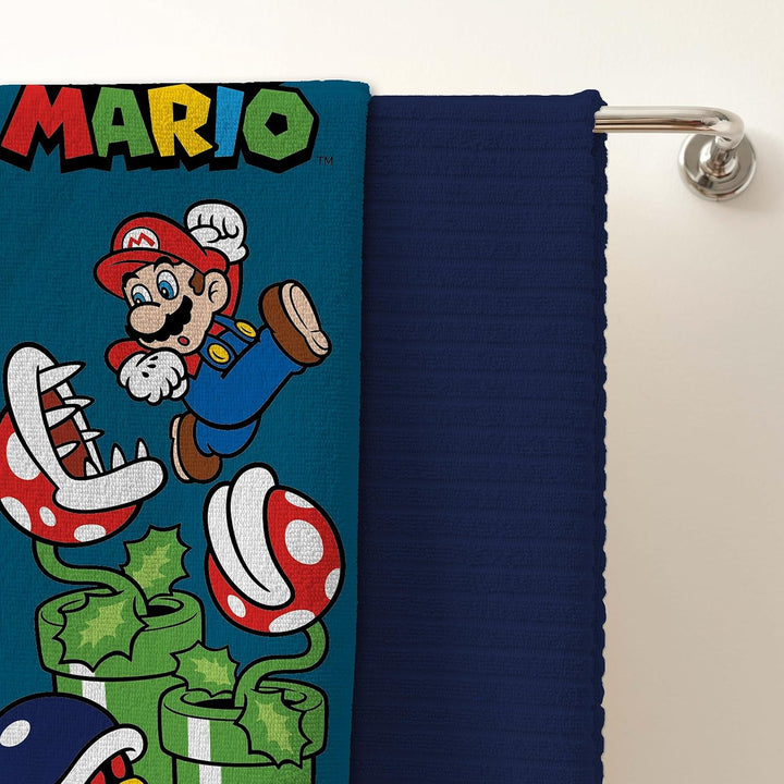 Official Nintendo Super Mario Kids Towel One Size 70cm x 140cm