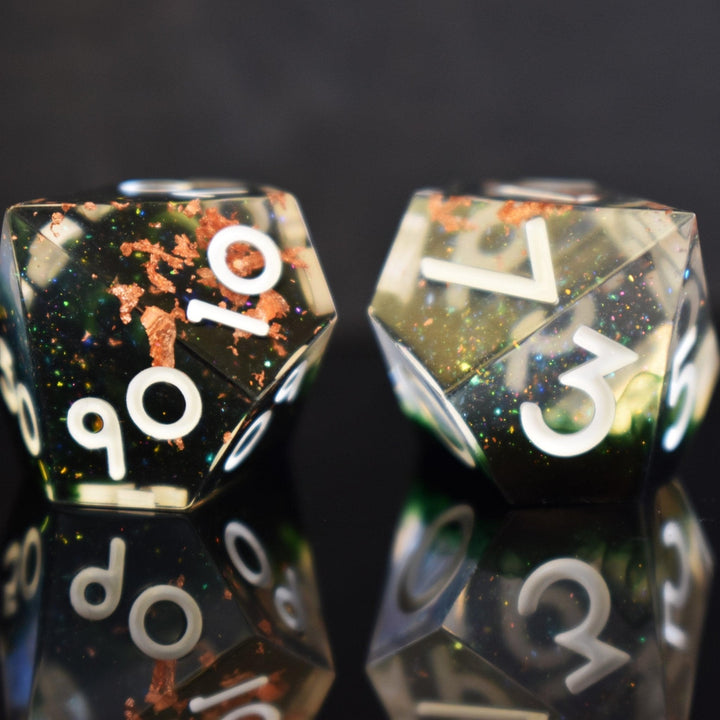 Earthbind Sharp-Edged Resin Dice Set by Misty Mountain Gaming