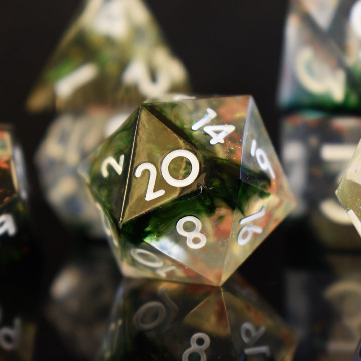 Earthbind Sharp-Edged Resin Dice Set by Misty Mountain Gaming