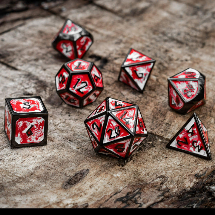 Elder Runes Blood Chalice Metal Dice Set by Misty Mountain Gaming