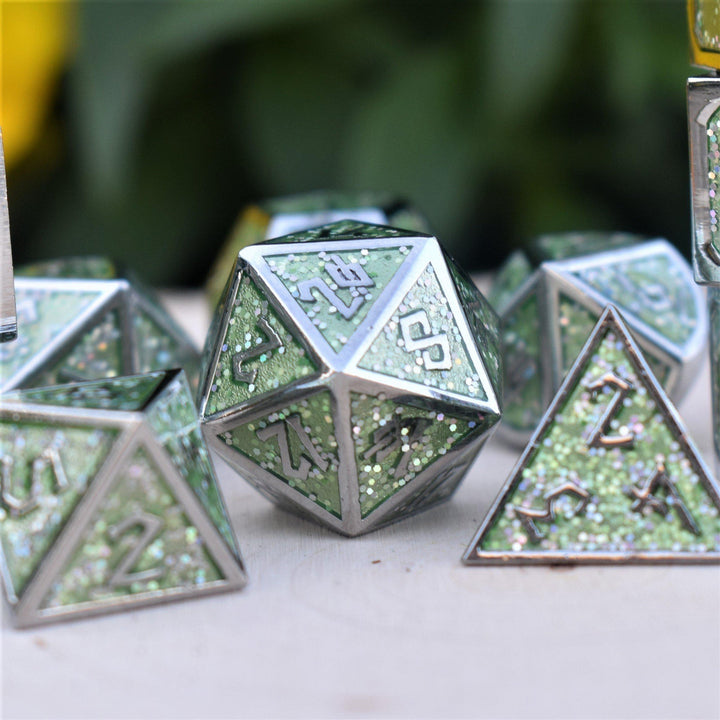 Elder Runes Fairie's Meadow Metal Dice Set by Misty Mountain Gaming