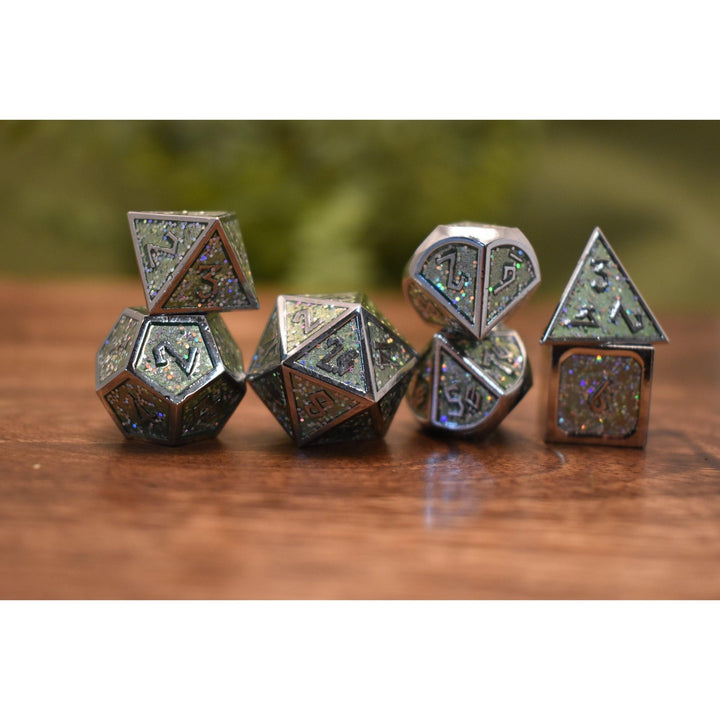 Elder Runes Fairie's Meadow Metal Dice Set by Misty Mountain Gaming