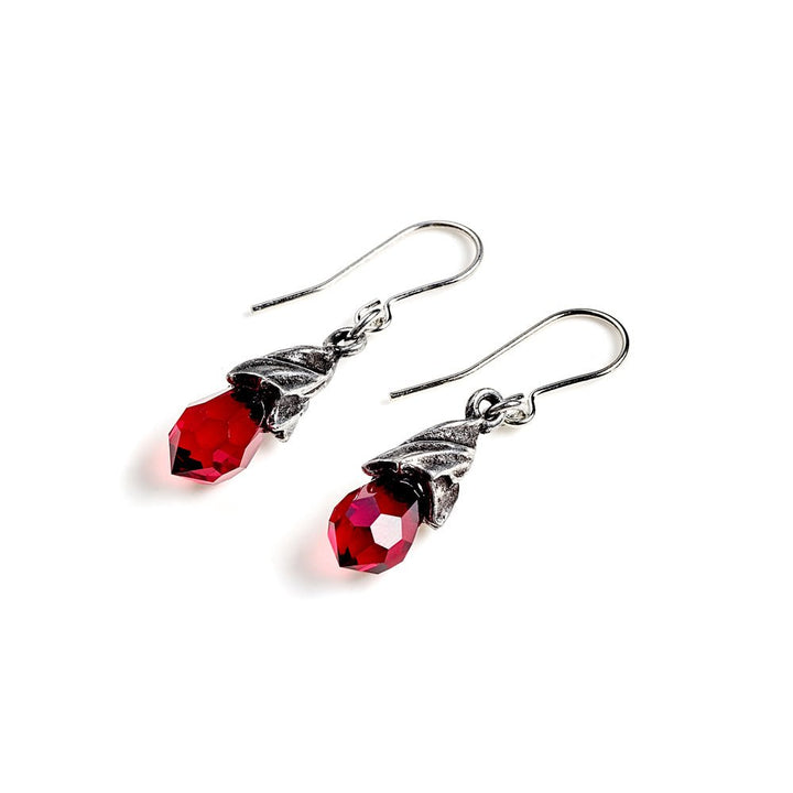 Empyrean Tear Earrings (Red) by Alchemy of England