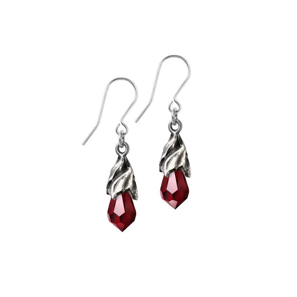 Empyrean Tear Earrings (Red) by Alchemy of England