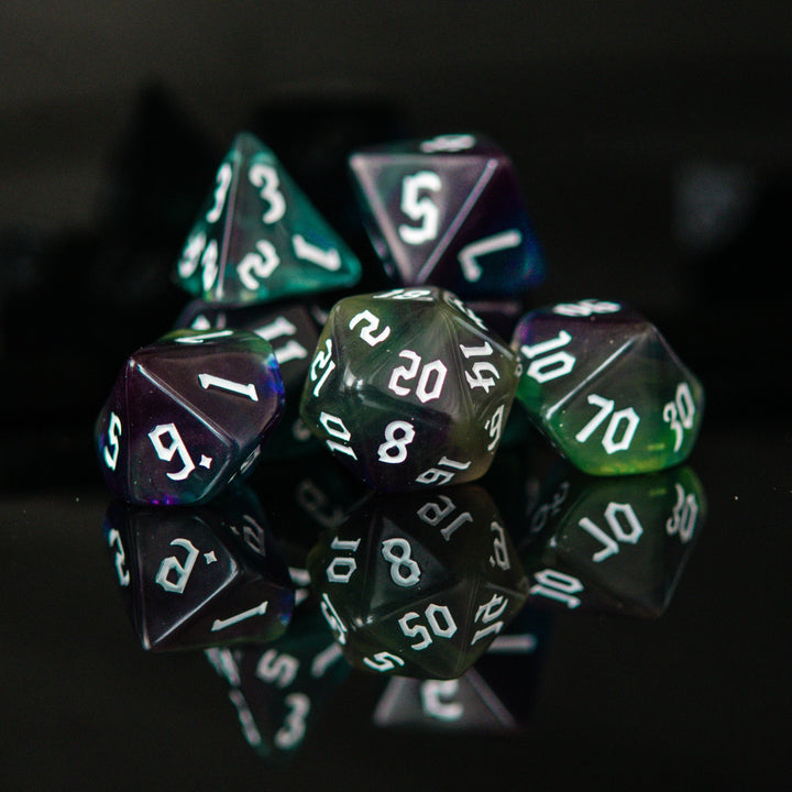 Fighter Class Acrylic Dice Set by Misty Mountain Gaming