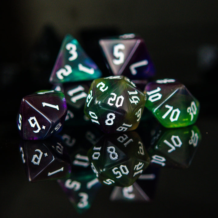 Fighter Class Acrylic Dice Set by Misty Mountain Gaming