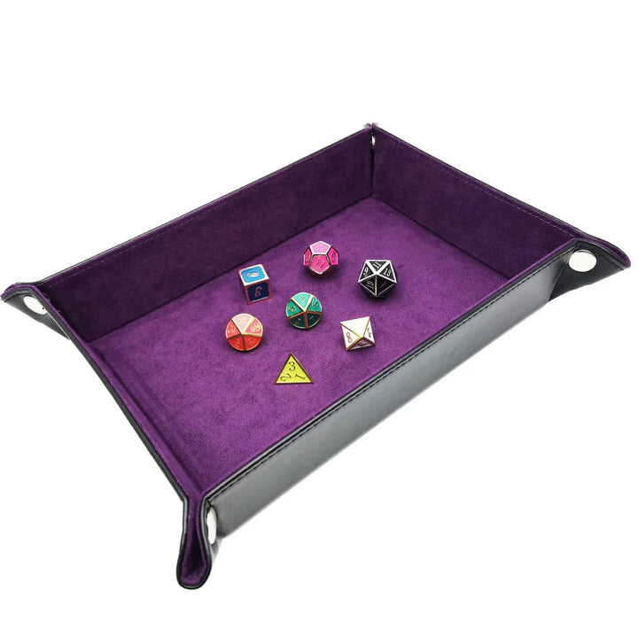 Foldable Dice Tray Dice Set - Purple by Haxtec