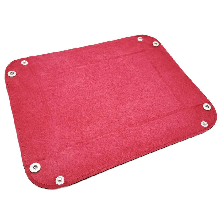 Foldable Dice Tray Dice Set - Red by Haxtec