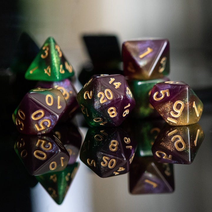 Galactic Void Acrylic Dice Set by Misty Mountain Gaming