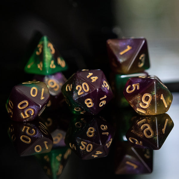 Galactic Void Acrylic Dice Set by Misty Mountain Gaming