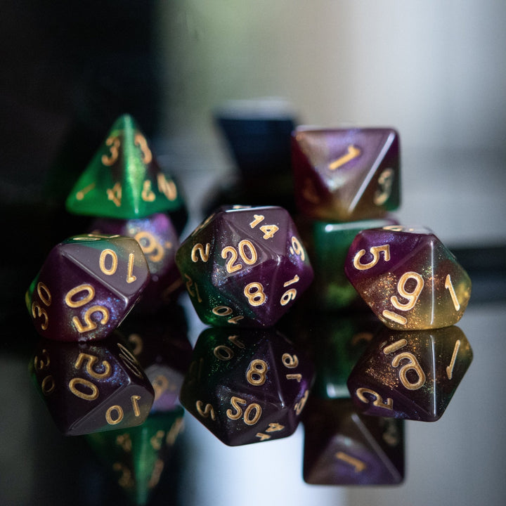 Galactic Void Acrylic Dice Set by Misty Mountain Gaming