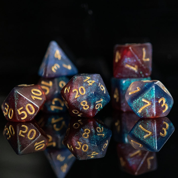 Helix Nebula Acrylic Dice Set by Misty Mountain Gaming