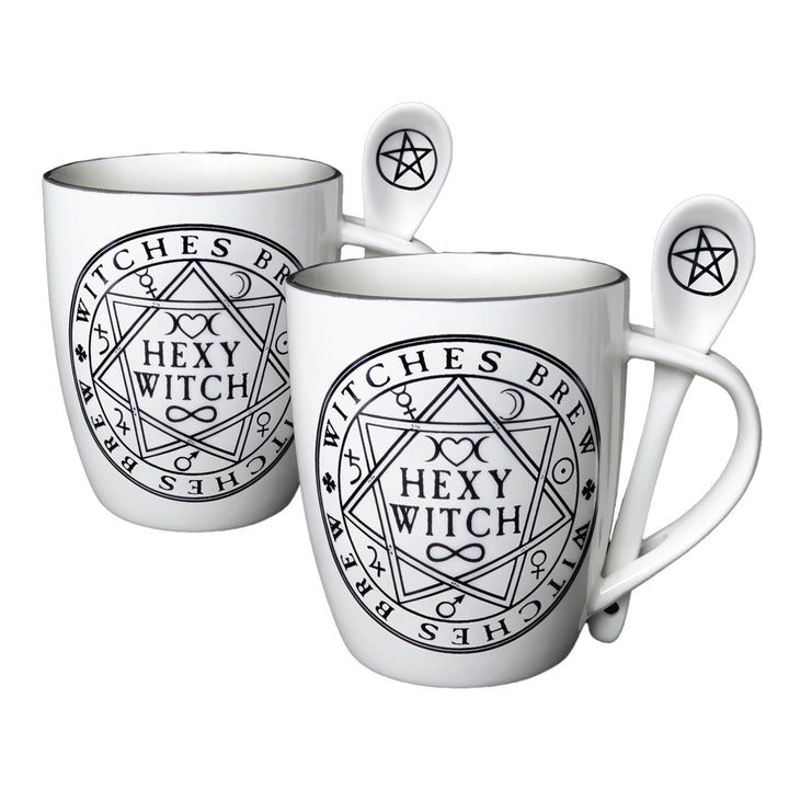 Hexy Witch Mug and Spoon Set by Alchemy of England