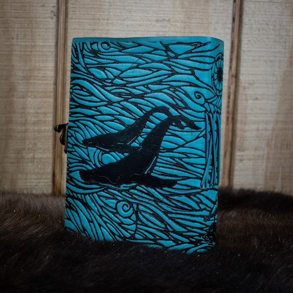 "Humpback Family" Leather Journal by Misty Mountain Gaming