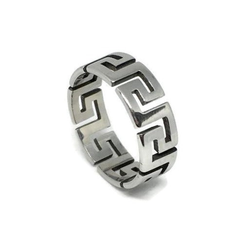 Gifts From The Crypt - Aztec Pattern Cut-Out Ring-4