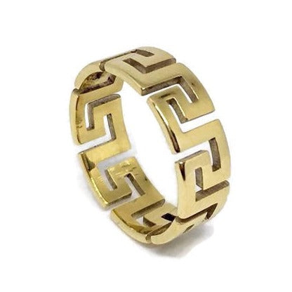 Gifts From The Crypt - Aztec Pattern Cut-Out Ring-3