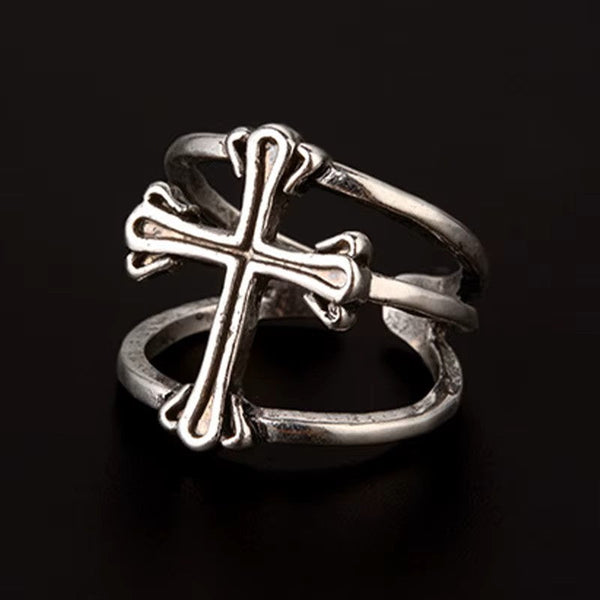 Lazarus Vintage Cross Ring-0