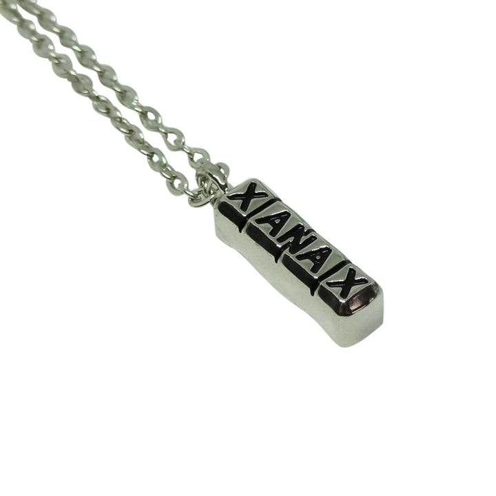 Xanax Bar Steel Necklace by Gifts From The Crypt