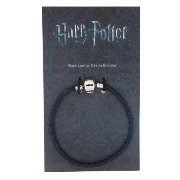 Harry Potter black leather charm bracelet