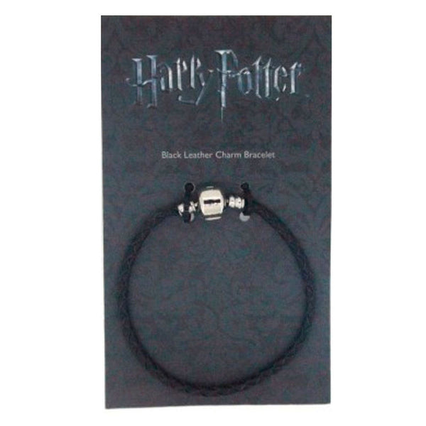 Harry Potter black leather charm bracelet