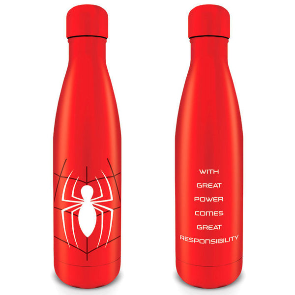 Marvel Spiderman Great Power metal bottle