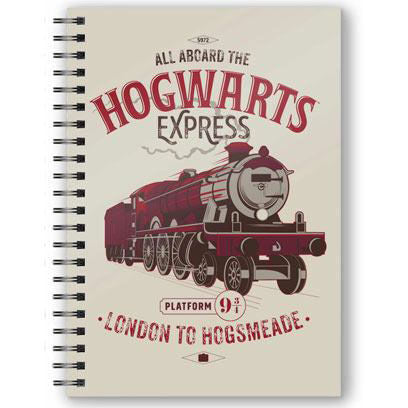 Harry Potter All Aboard The Hogwarts Express A5 3D Notebook