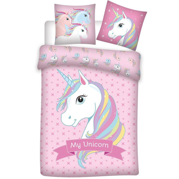 Unicorn microfibre duvet cover bed 90cm