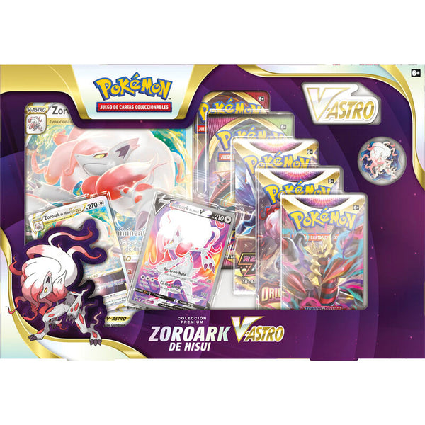 Spanish Pokemon Zoroark Hisui V Collectible card game box