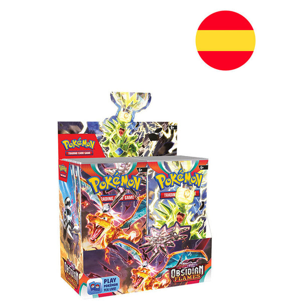 Spanish Pokemon Scarlet Violet Obsidian Flames Collectible card game envelope assorted