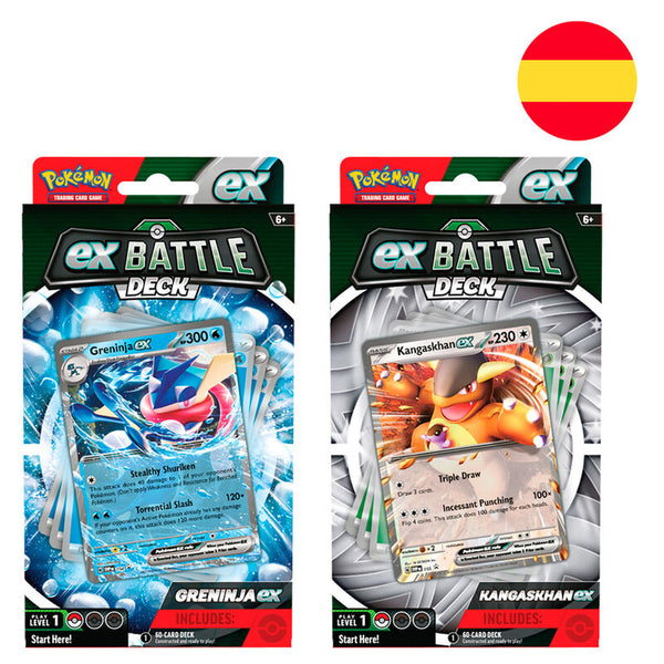 Bandai - Spanish Pokemon Greninja & Kangaskhan Deck Collectible Card Game