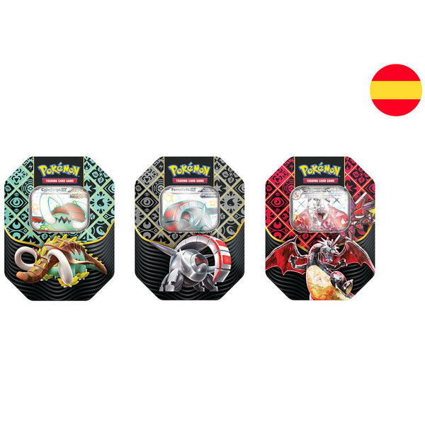 Spanish Pokemon tin trading card game assorted
