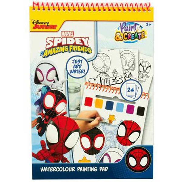 Marvel Spiderman watercolour painting pad