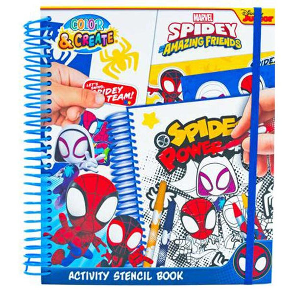 Marvel Spiderman activity stencil book