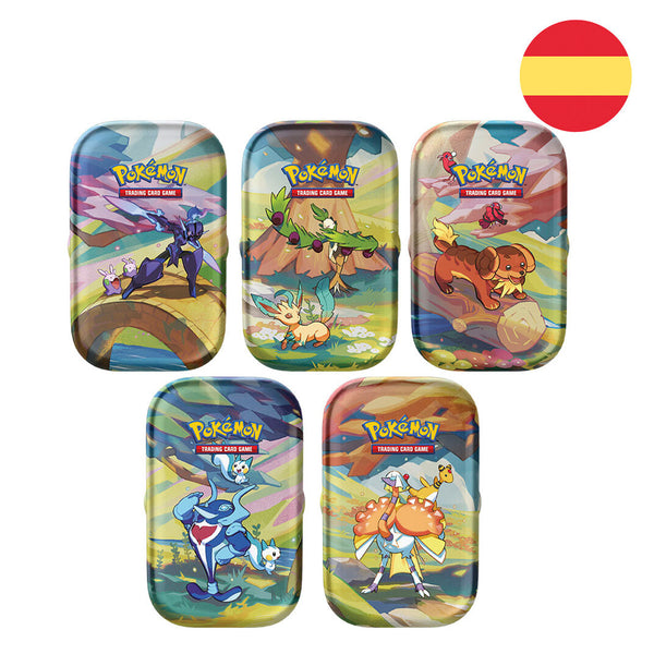 Spanish Pokemon Tin mini assorted collectibles trading card game
