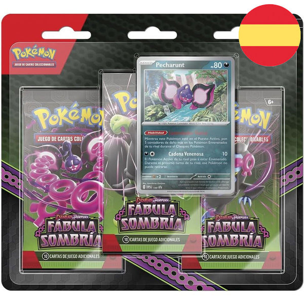 Spanish Pokemon Scarlet and Purple Shrouded Fable blister set of collectible cards