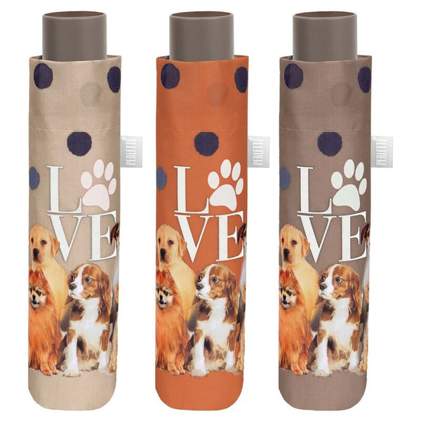 Manual foldindg love dogs umbrella assorted 54cm