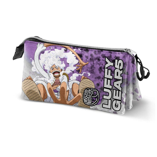 One Piece Luffy Gear 5 triple pencil case