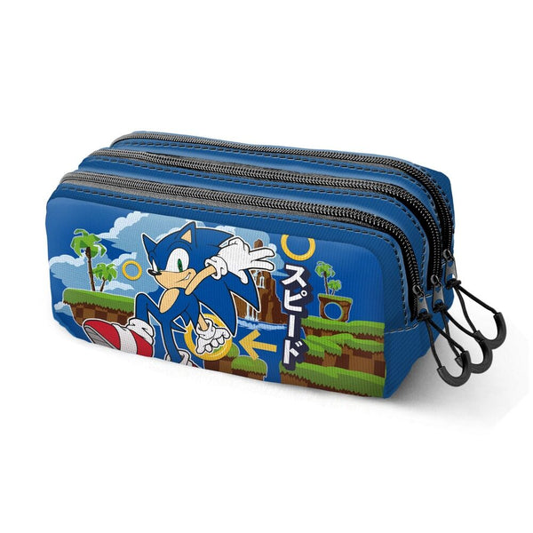 Sonic the Hedgehog Greenhill triple pencil case