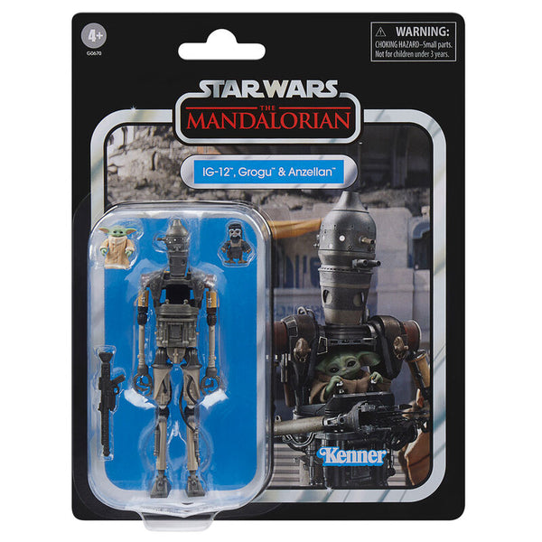 Star Wars The Mandalorian IG-12 Grogu & Anzellan figure 9,5cm