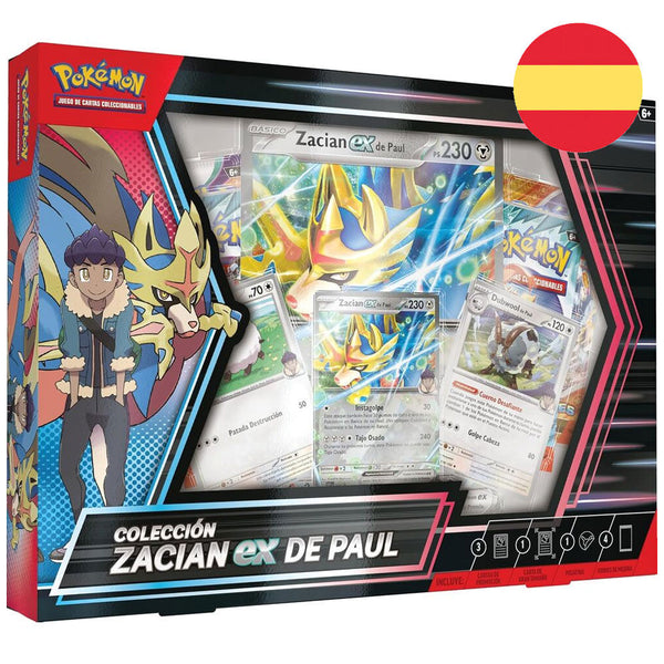 Spanish Pokemon Zacian Ex de Paul Blister set of collectible cards