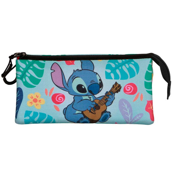 Disney Stitch Guitar triple pencil case