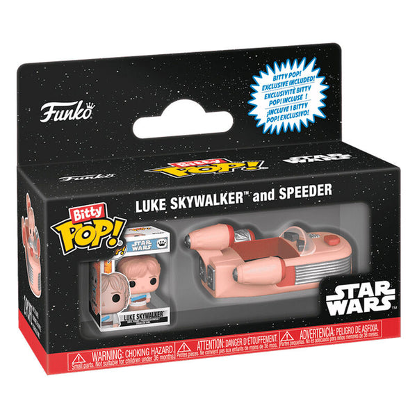 Bitty Pop figure Rides Star Wars Luke Skywalker and Speeder