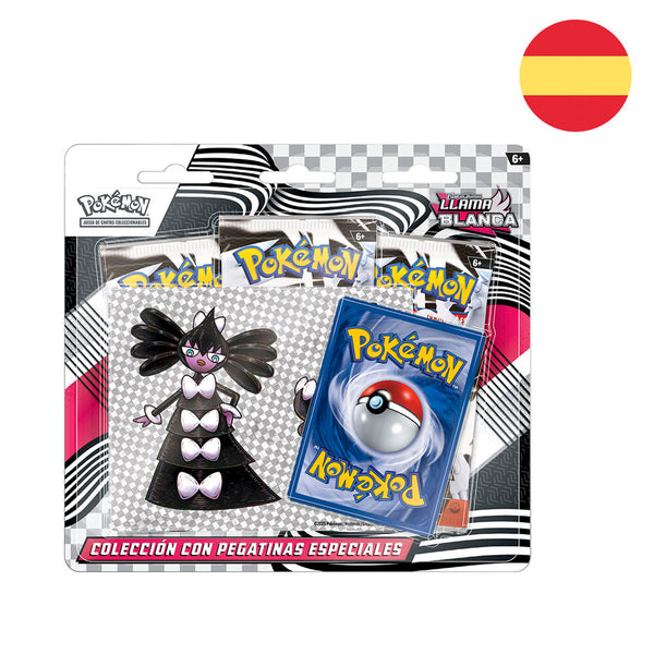 Spanish Pokemon Tech Sticker Collection White Flame assorted Collectible card game box