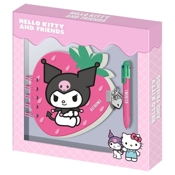 Hello Kitty and Friends Kuromi Strawberry Diary + pen