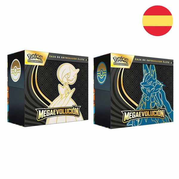 Spanish Pokemon assorted Mega Evolution Elite Trainer Collectible card game box