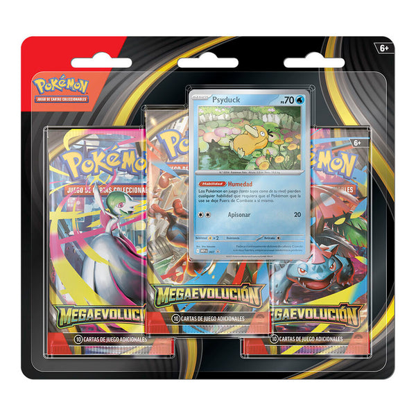 Spanish Pokemon Mega Evolution Blister collectable card game 3 booster packs