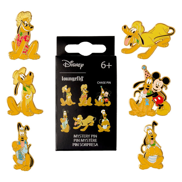 Loungefly Disney 95th Anniversary Pluto Mystery Blind Box Enamel Pin assorted