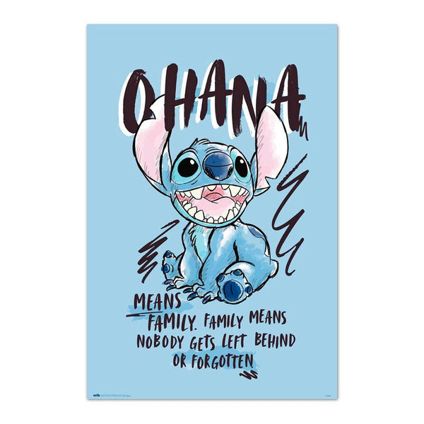 Disney Stitch Ohana poster